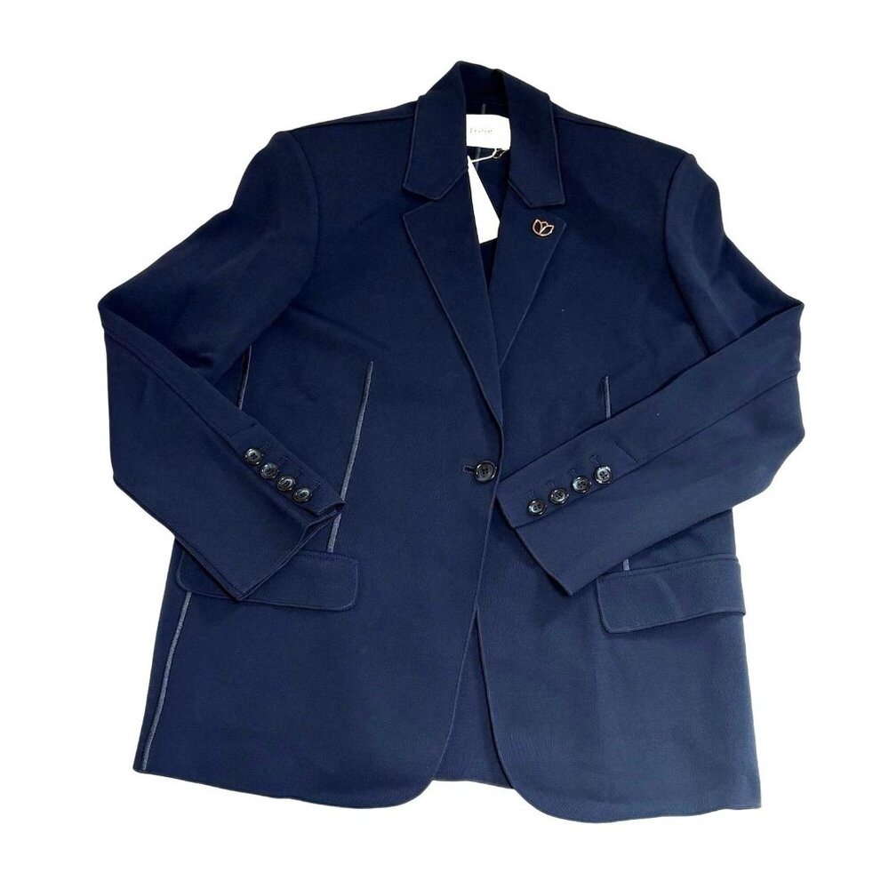 Dodiee Iman Knit Blazer in Navy Blue